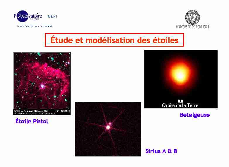 [PDF] Étude et modélisation des étoiles - ufe-obspm