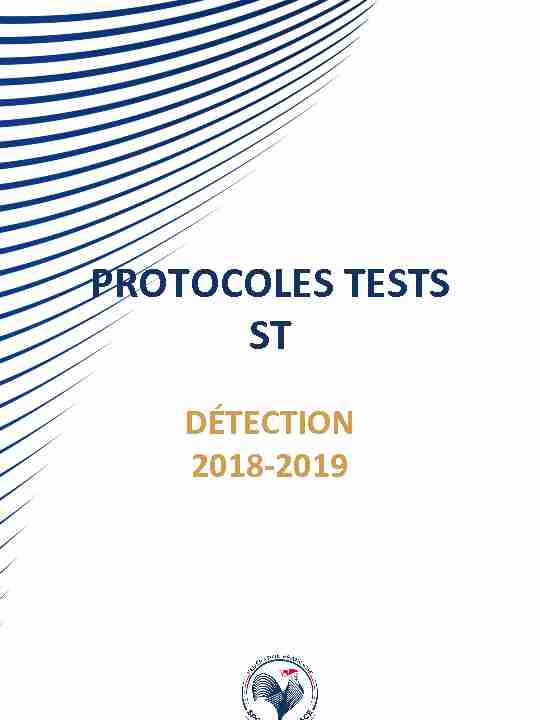 [PDF] PROTOCOLES TESTS ST - FFSG