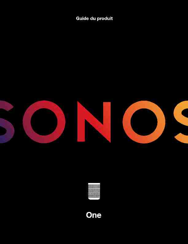 [PDF] Sonos One