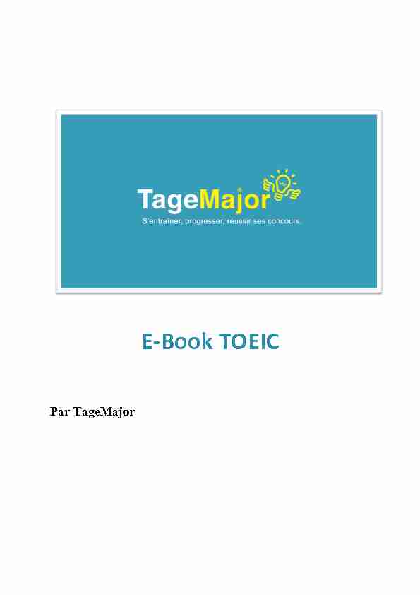 [PDF] E-‐Book TOEIC - TageMajor