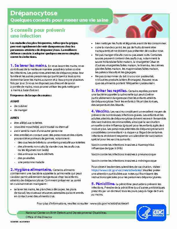 Drépanocytose: Quelques conseils pour mener une vie saine