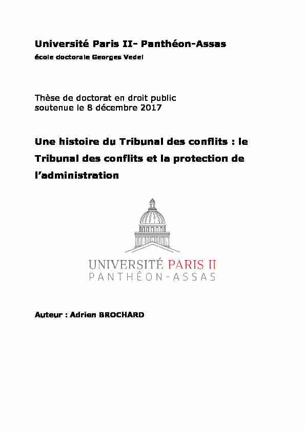 Université Paris II- Panthéon-Assas Une histoire du Tribunal des
