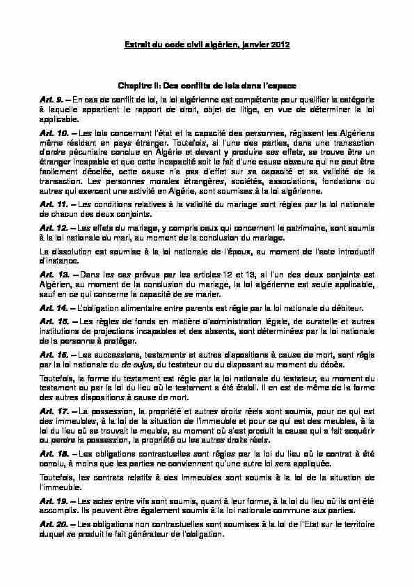 Code civil algérien