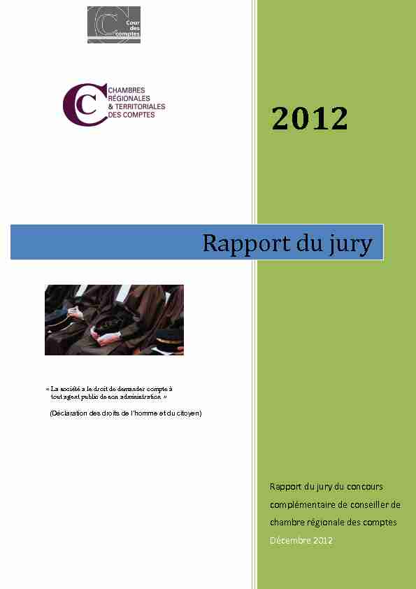 [PDF] Rapport du jury du concours complémentaire de conseiller de