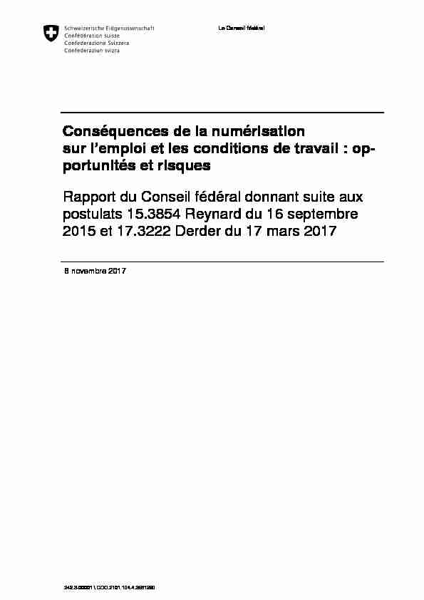 [PDF] Conséquences de la numérisation sur lemploi et les conditions de