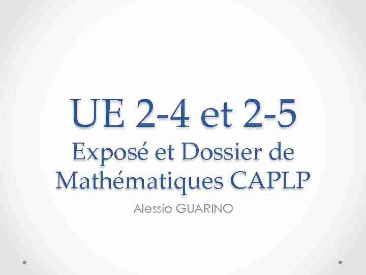 [PDF] Exposé et Dossier de Mathématiques CAPLP