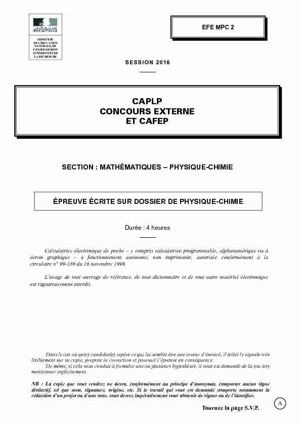 [PDF] CAPLP CONCOURS EXTERNE ET CAFEP - CAPLP externe maths