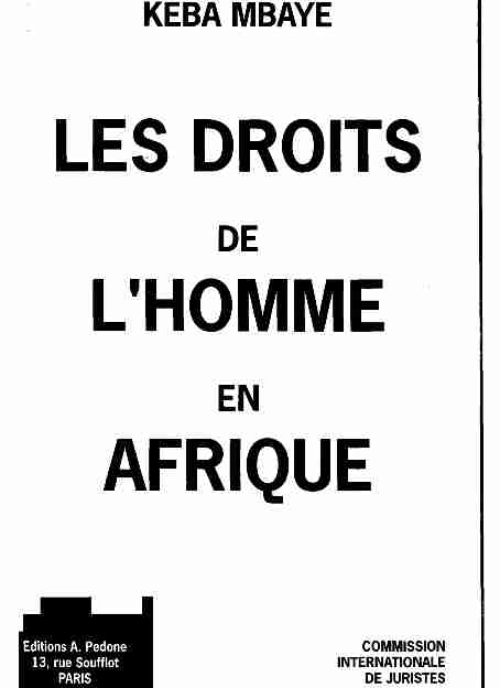 [PDF] LES DROITS LHOMME AFRIQUE - International Commission of