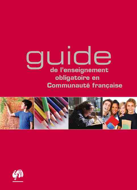 Guide de lEnseignement obligatoire en Communauté Française