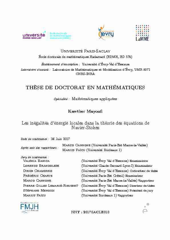 [PDF] THÈSE DE DOCTORAT EN MATHÉMATIQUES Les inégalités d