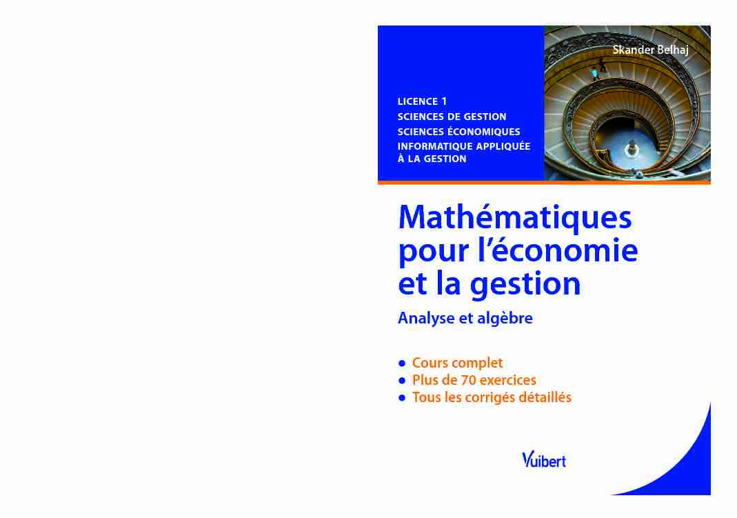 [PDF] Mathématiques pour léconomie et la gestion - Audentia