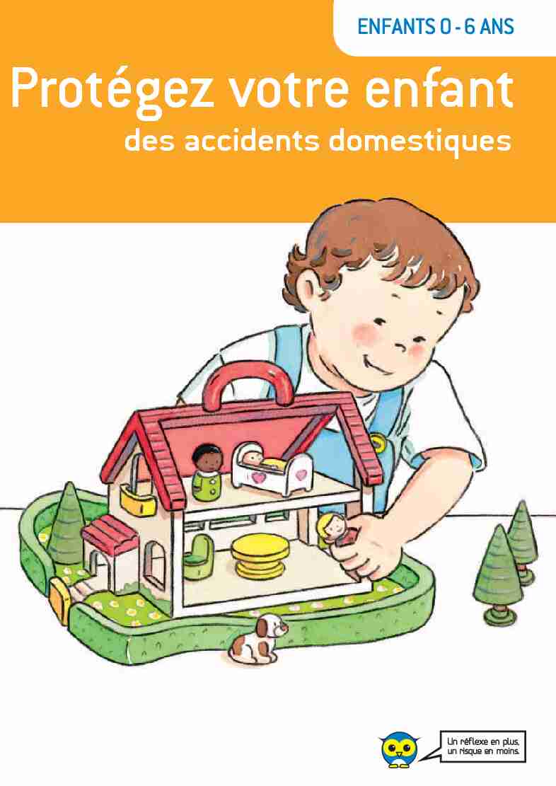 Protégez votre enfant des accidents domestiques - Brochure