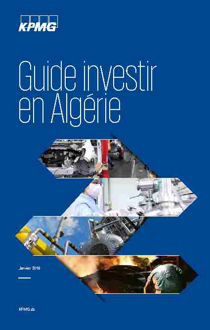 Janvier 2019 KPMG.dz - Guide Investir en Algérie