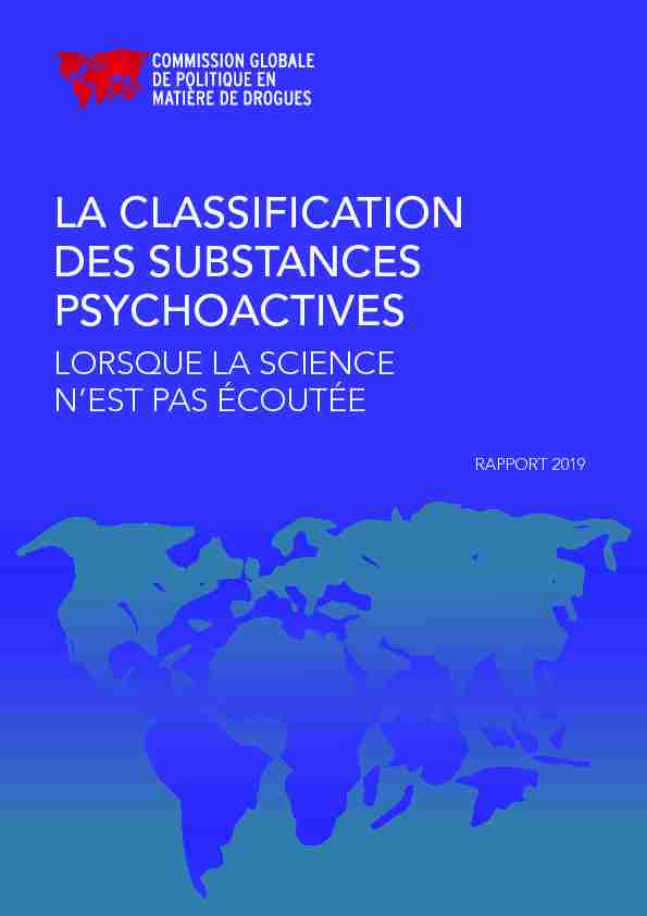 [PDF] La cLassification des substances psychoactives