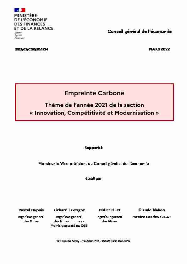 [PDF] empreinte-carbonepdf - Ministère de lÉconomie