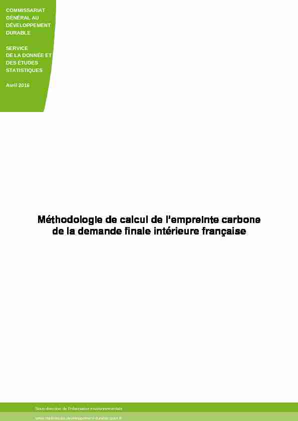 [PDF] Méthodologie de calcul de lempreinte carbone