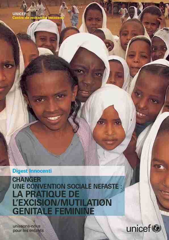 [PDF] LA PRATIQUE DE LEXCISION/MUTILATION GENITALE FEMININE