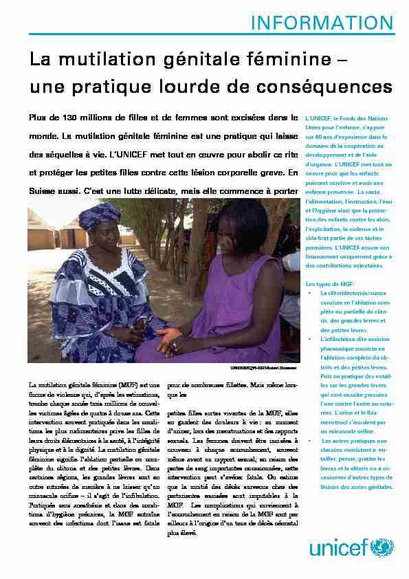 [PDF] INFORMATION La mutilation génitale féminine - Humanium