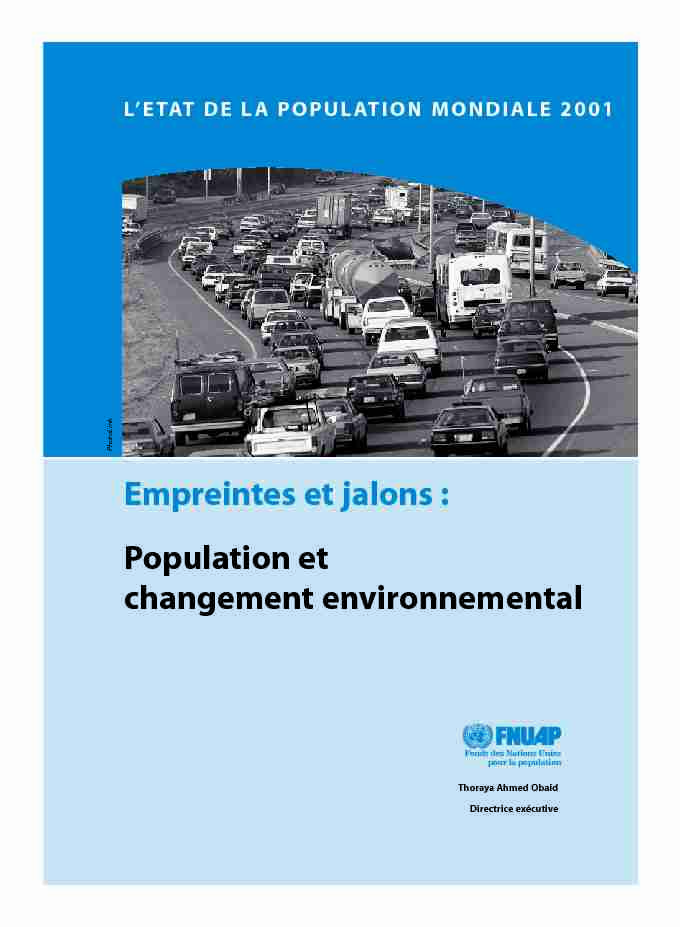 Empreintes et jalons : Population et changement environnemental