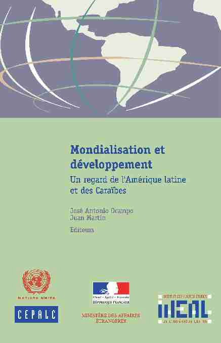 Mondialisation et développement. Un regard de l Amérique latine et