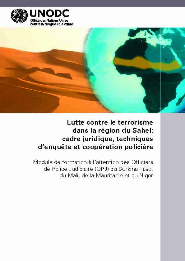 Lutte contre le terrorisme dans la région du Sahel: cadre juridique
