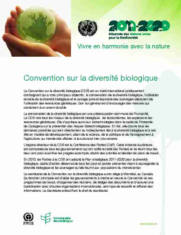 Convention sur la diversité biologique