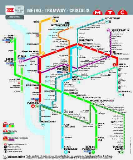 Transports en Commun Lyonnais : Plan Métro Tramway et Cristalis