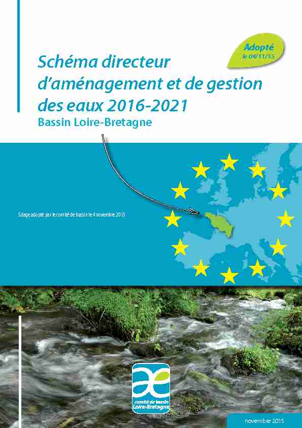 Schéma directeur daménagement et de gestion des eaux 2016-2021