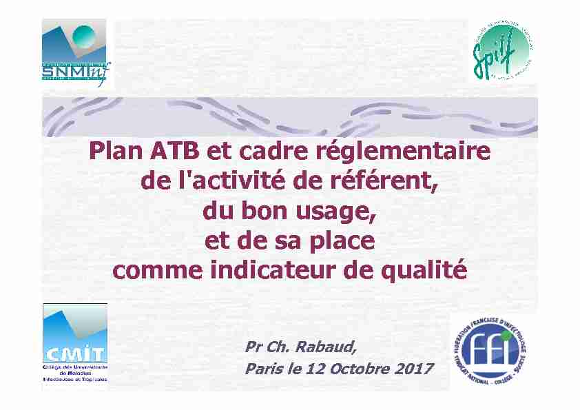 Plan ATB et cadre réglementaire de lactivité de référent du bon