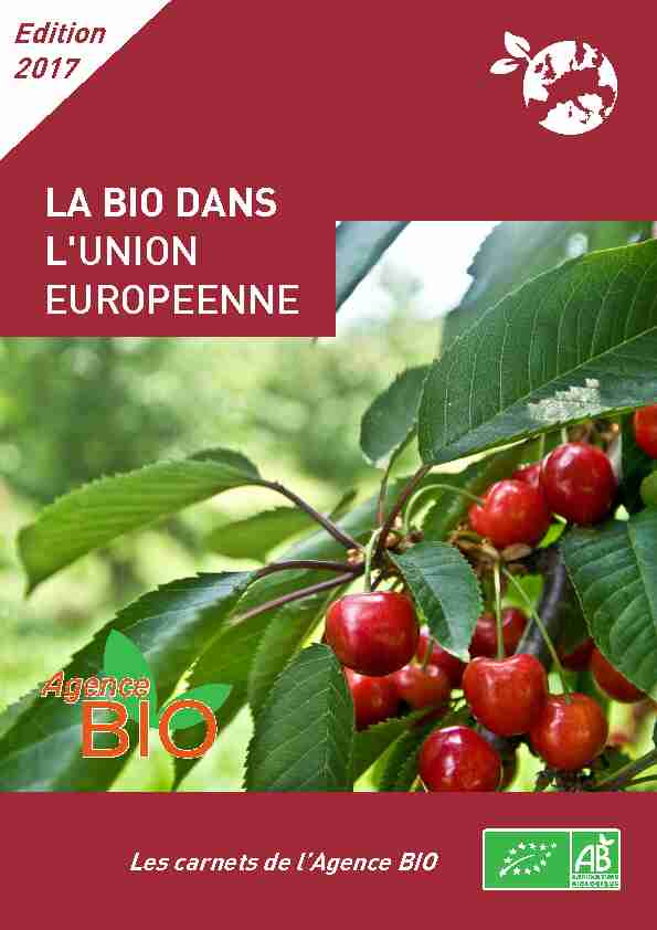 [PDF] LA BIO DANS LUNION EUROPEENNE - Agence Bio
