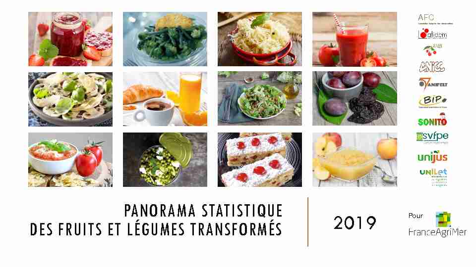 Panorama statistique des fruits et légumes transformés