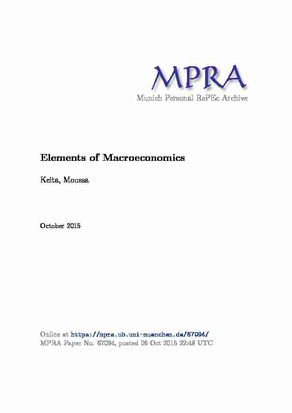 Elements of Macroeconomics