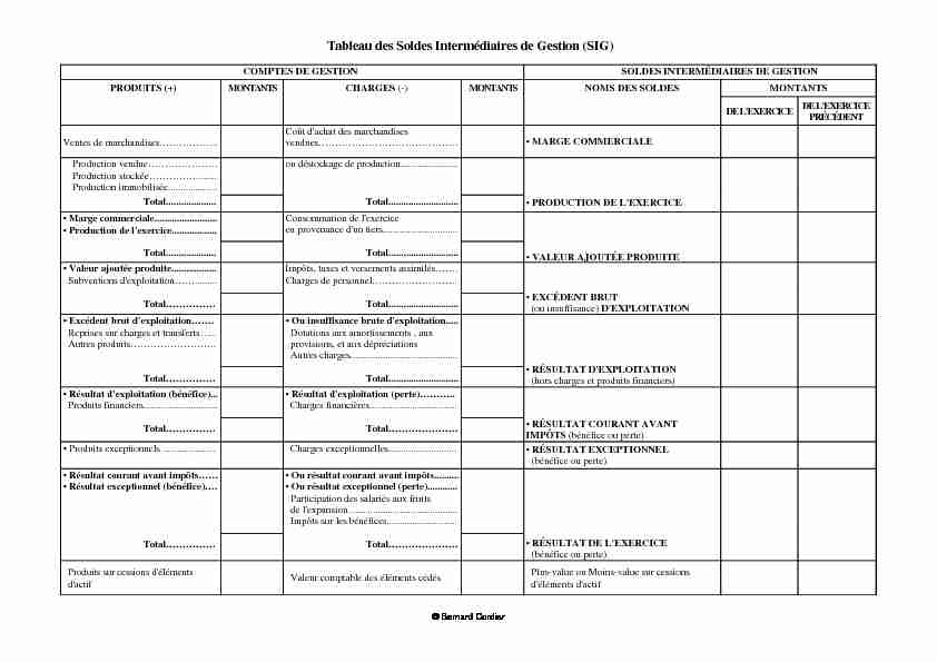 [PDF] Tableau des Soldes Intermédiaires de Gestion (SIG)