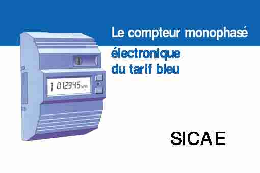 [PDF] Le compteur monophasé électronique du tarif bleu