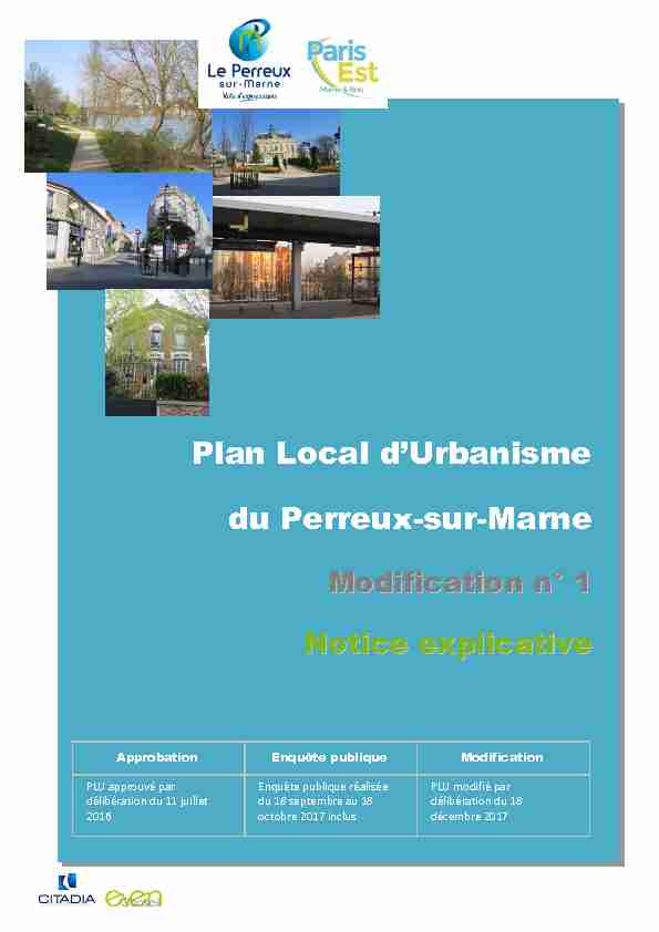 Plan Local dUrbanisme du Perreux-sur-Marne