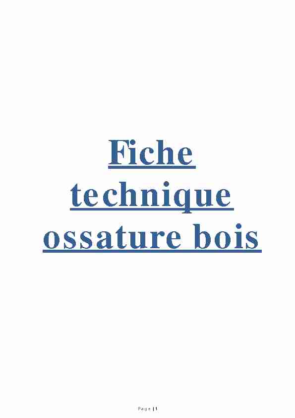 [PDF] Fiche technique Ossature Bois