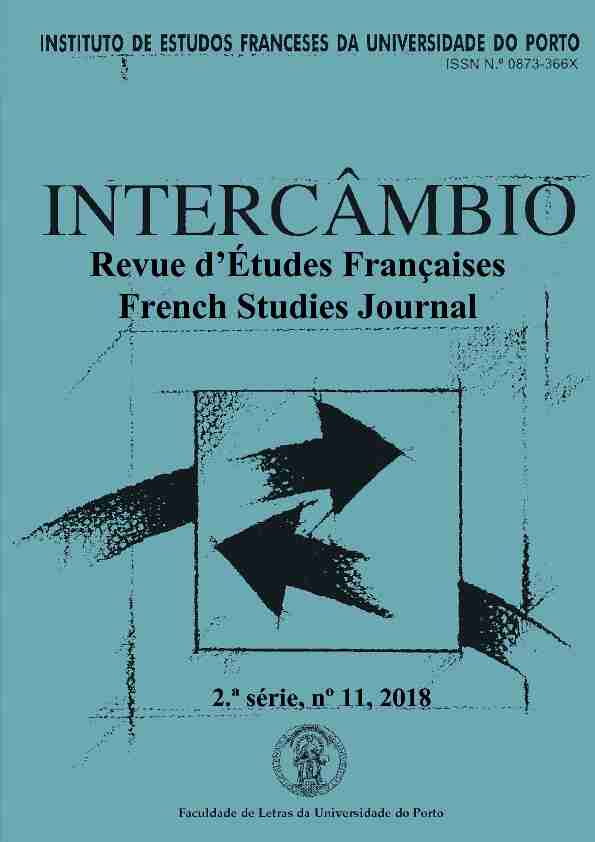 Revue dÉtudes Françaises French Studies Journal