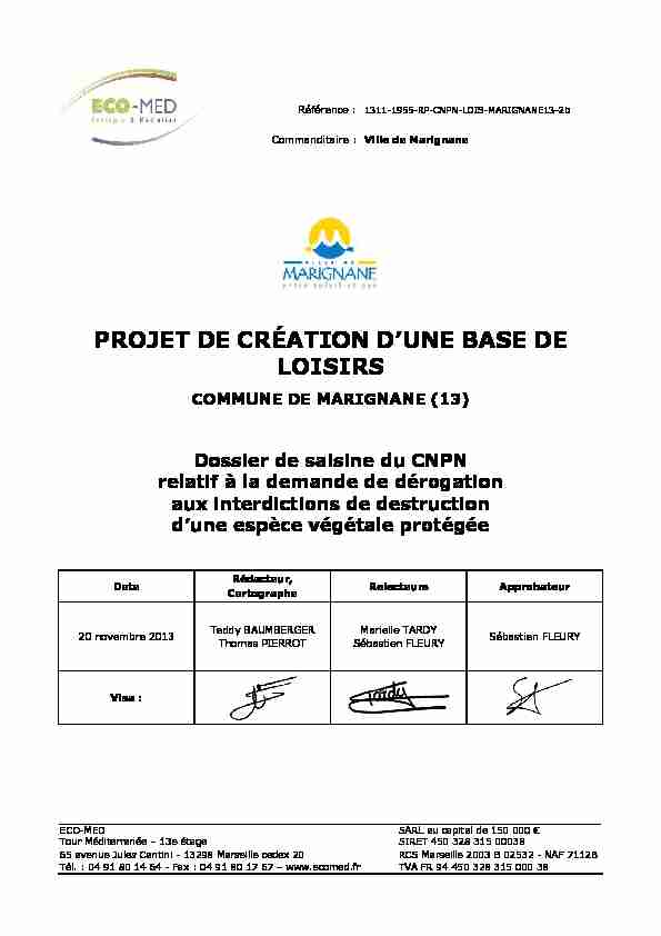 [PDF] PROJET DE CRÉATION DUNE BASE DE LOISIRS - DREAL Paca