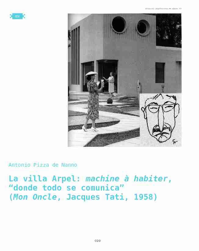 Antonio Pizza de Nanno - La villa Arpel: machine à habiter “donde