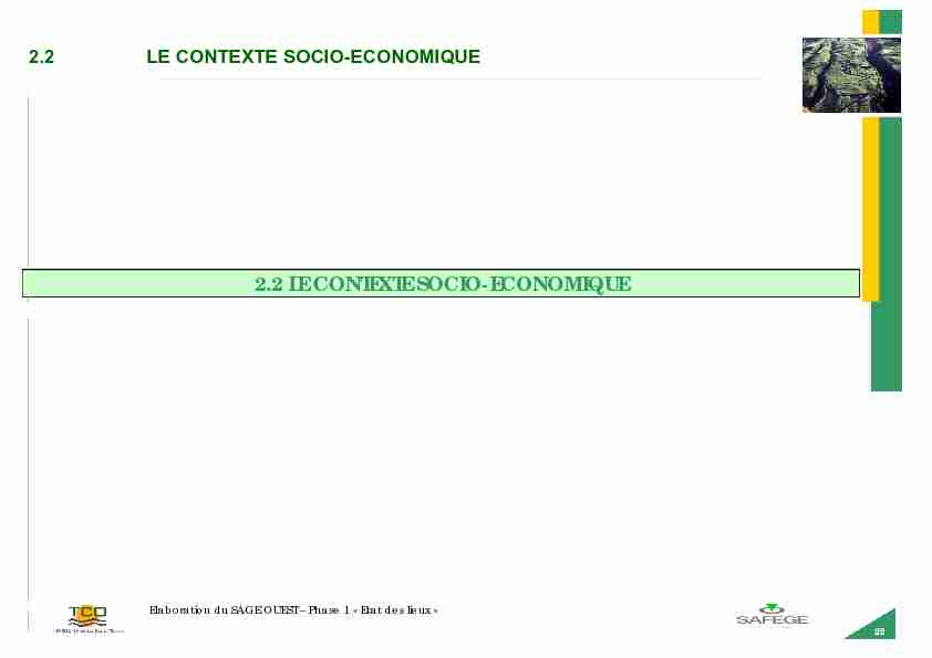 2.2 LE CONTEXTE SOCIO-ECONOMIQUE