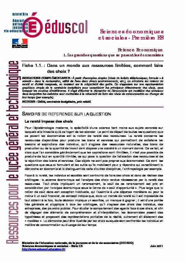 [PDF] Sciences économiques et sociales - mediaeduscoleducationfr