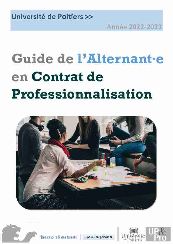 [PDF] Guide de lAlternant·e en Contrat de Professionnalisation - UP&Pro