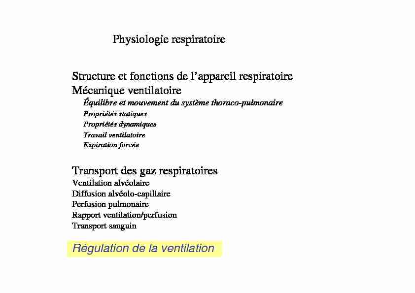 [PDF] Centres respiratoires
