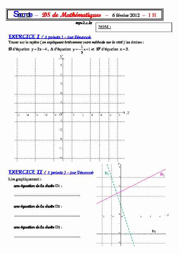 [PDF] Seconde – DS de Mathématiques – 6 février 2012 – 1 H - Mathsguyon