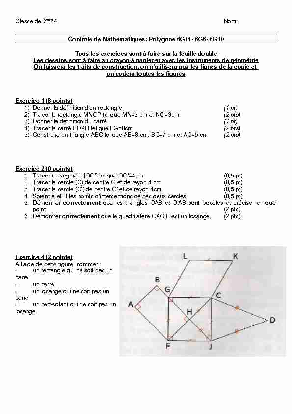 [PDF] Contrôle de Mathématiques : Géométrie - Collège Les Hautes Rayes