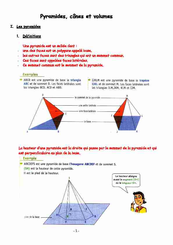 [PDF] Pyramides cônes et volumes
