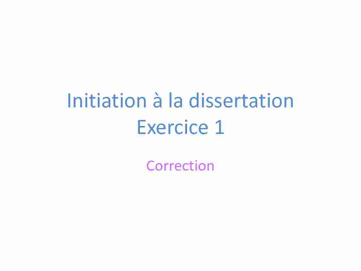 Exercice dissertation AUFFANT diapo VE PPTX