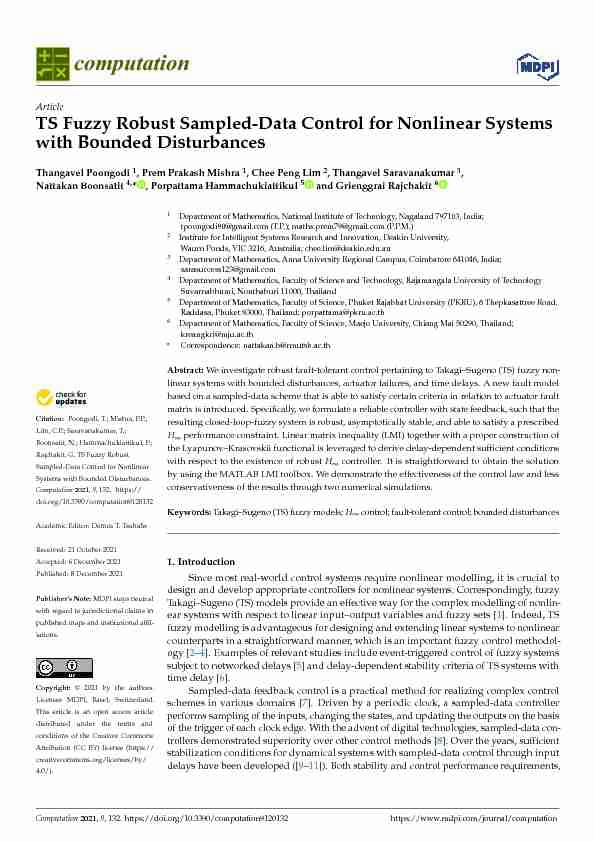 TS Fuzzy Robust Sampled-Data Control for Nonlinear Systems with