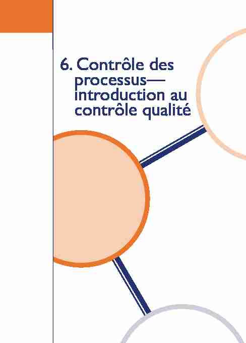 6. Contrôle des processus— introduction au contrôle qualité