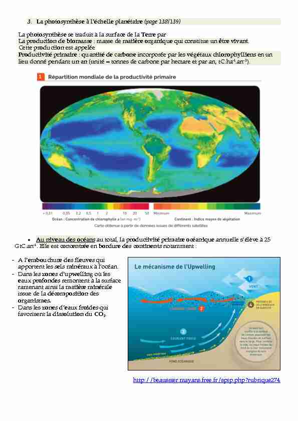 [PDF] 3 La photosynthèse à léchelle planétaire (page 138/139) - Free